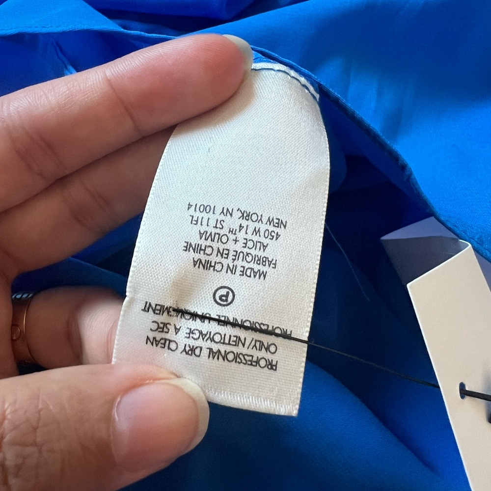 Alice + Olivia Electric Blue Swiss Dot Maxi Dress - Picture 13 of 16
